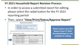 Liheap grantee training webinar on completing the household report
long form, dated december 10, 2015.