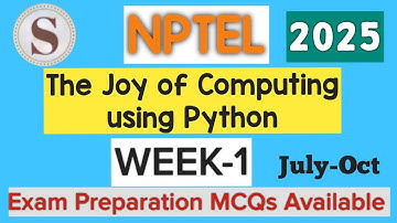 The Joy of Computing using Python|| WEEK-1 Assignment answers 2025  July-Oct ||NPTEL||#SKumarEdu