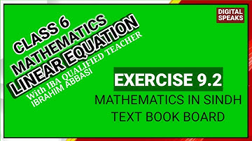 Class 6 Maths - How To Solve Exercise 9.2 Linear Equations In Sindhi  JEST PST PreParation 2021