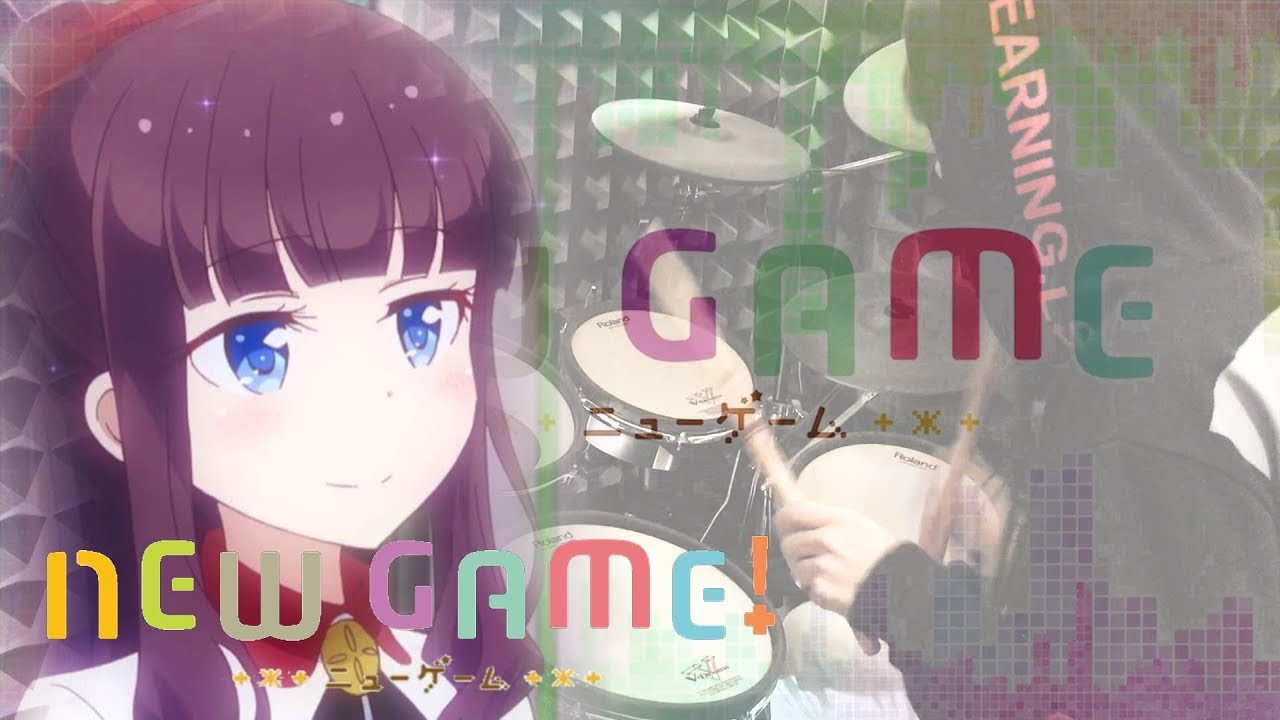 【NEW GAME!! - ニューゲーム  S2 OP FULL】fourfolium - 「STEP by STEP UP↑↑↑↑」を叩いてみた - Drum Cover
