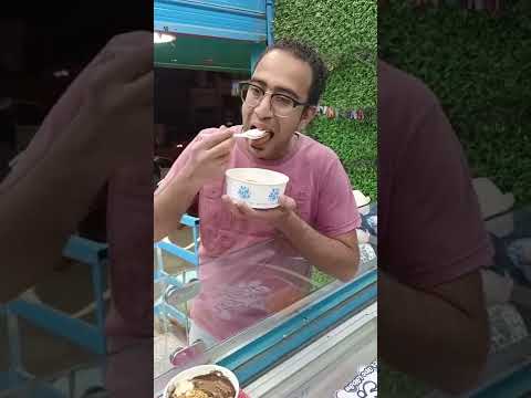 رز بلبن بالكنافه والمانجا تجربه محل حلو ابو لبن