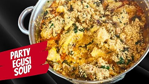 How to Make Party Egusi Soup With Lumps (Frying Method) | Greyglamma Kitchen