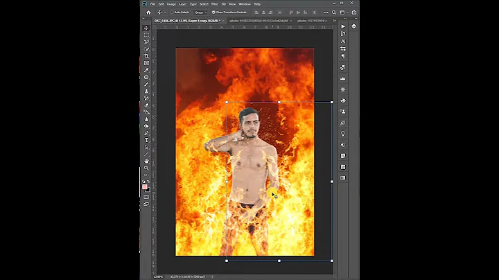 Fire 🔥 effect using Photoshop, Photoshop Shorts tutorial #shorts #viral #viralsorts