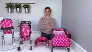 Video of How to assemble 4 pc set Stroller, Highchair, Playpen, and infant seat set