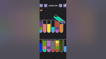 Water Sort Puzzle Level 104 #shorts #subscribe #watersortpuzzlelevel #trendinggame #game #gameplay