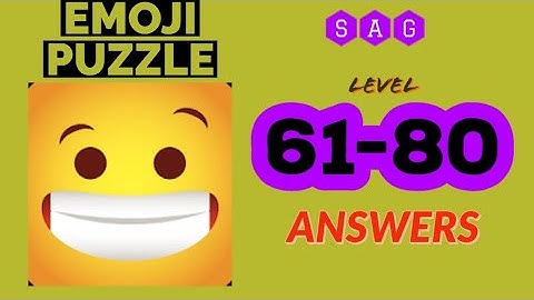 Emoji Puzzle! level 61 62 63 64 65 66 67 68 69 70 71 72 73 74 75 76 78 79 80 answer gameplay