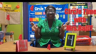 Circle time with Mrs. Raji week 5 day 16 number 4 circle using PlayDoh