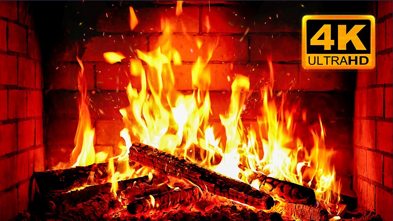 Fire Youtube FIREPLACE 4K 🔥 Fireplace video with Burning Logs & Fire Sounds ...