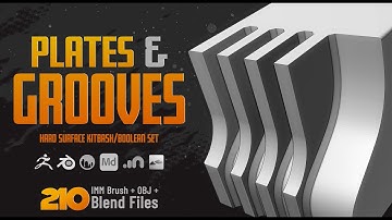 Plates and Grooves Boolean/Kitbash Set