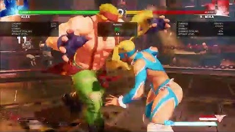 SFV - Alex 782 damage dizzy combo vs R. Mika
