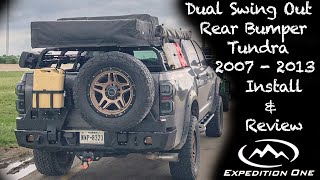 0713 Tundra Overlanding Dual Swing Out Tire Carrier Rear Bumper  Expedition One Install & Review