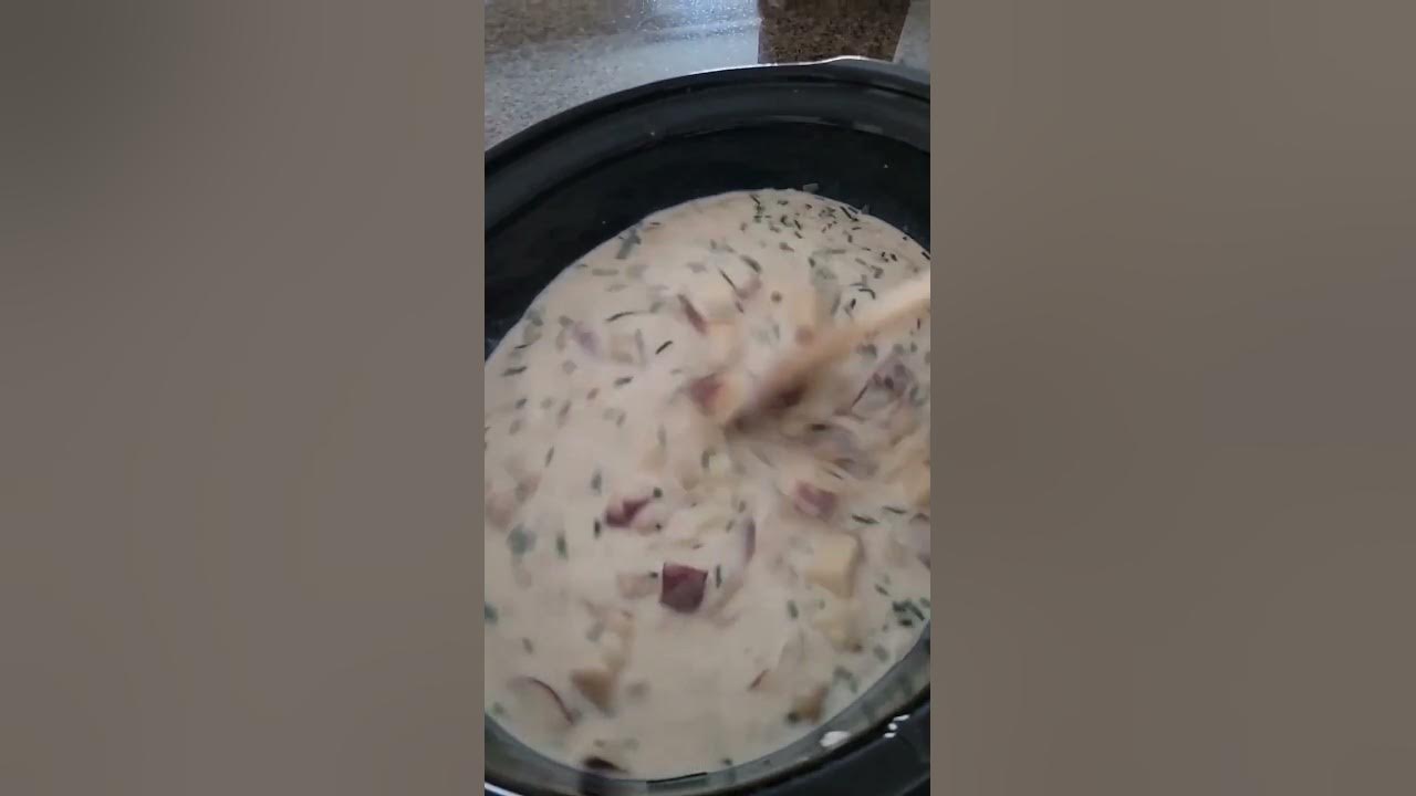 CrockPot Loaded Potato Soup Recipe Shorts slowcookerrecipes YouTube