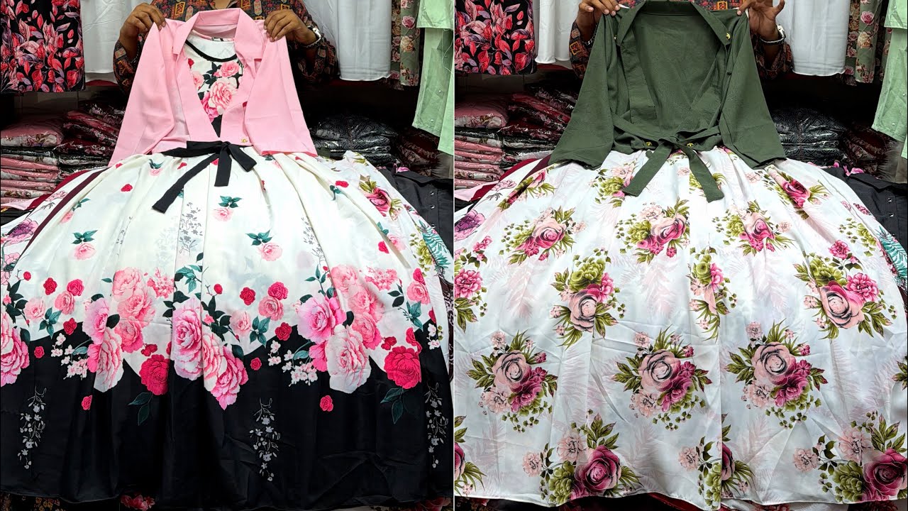 বিশাল ডিস্কাউন্টে কটি স্টাইলের ফ্লোরাল গাউন | Western koti style gown collection at craziest offer 