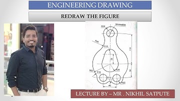 Engineering Drawing | Redraw the figure | Easy Drawing Techniques | Learn with nikhil