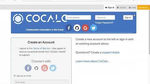 MATH 2120 Creating Free CoCalc Account (Silent Video)