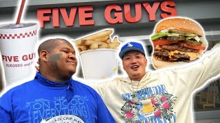 C Mac Tries 5 Guys For The First Time (MUST WATCH 😂)