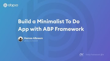 Build a Simple To Do App with ABP Framework [Single Layer + MVC + EF Core]