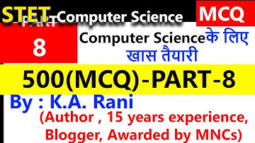 Set of 500 Part-8 MCQ of Computer Science STET Computer Science MCQ Questions