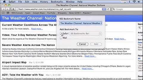 How to subscribe to RSS feeds in Apple Mac Mail
