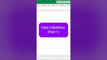 Data Validation Part 1 #excel #trending #reels #exceltricks #shorts #data #viral #youtubeshorts