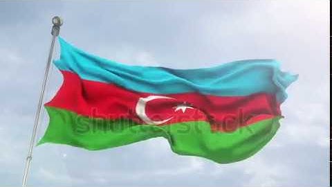 Azerbaijan Flag Waving loop 4k