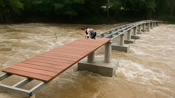 Building a Flood Resistant Iron Bridge for an Isolated Village – Constructing the Wooden Bridge Deck