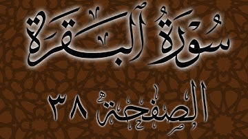 تلاوة هادئة لسورة البقرة الصفحة 38 مع مؤشر قلم للحفظ
