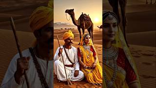 Rajasthani couple in desert,#explore #trending #viral #history #documentary #shorts #rajasthan