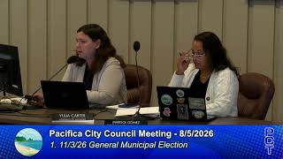 PCC 8/5/26 - Pacifica City Council Meeting - August 5, 2026