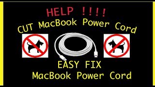 FIX cut MacBook power supply cable, REPAIR ( 2019 )