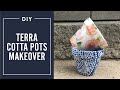 {Thrift Store DIY Project} Terra Cotta Pots Makeover