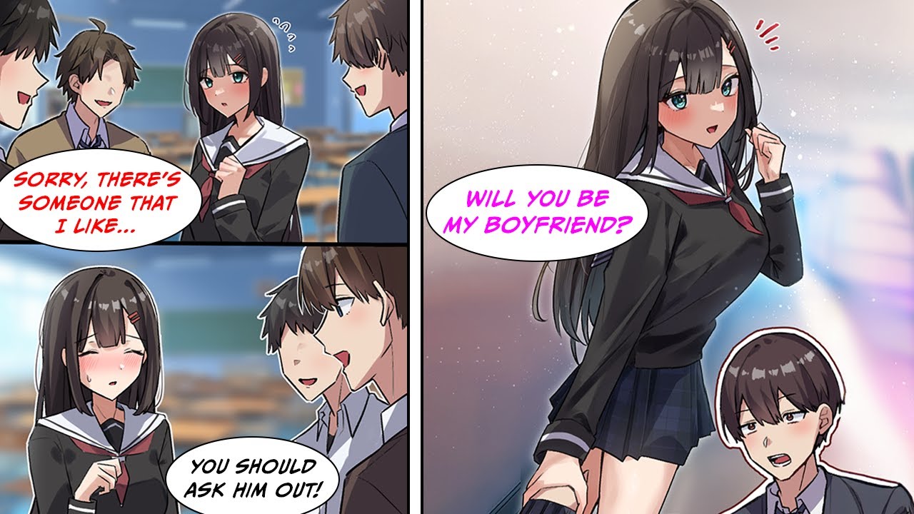 [Manga Dub] The popular girl doesn't date anyone because there's a boy she likes... And it's me...!?