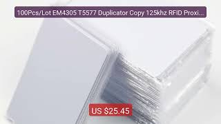 100Pcs/Lot EM4305 T5577 Duplicator Copy 125khz RFID Proximity ... — Best Buy 2026 | Great Quality!