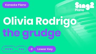 Video thumbnail of "Olivia Rodrigo - the grudge (Lower Key) Piano Karaoke"