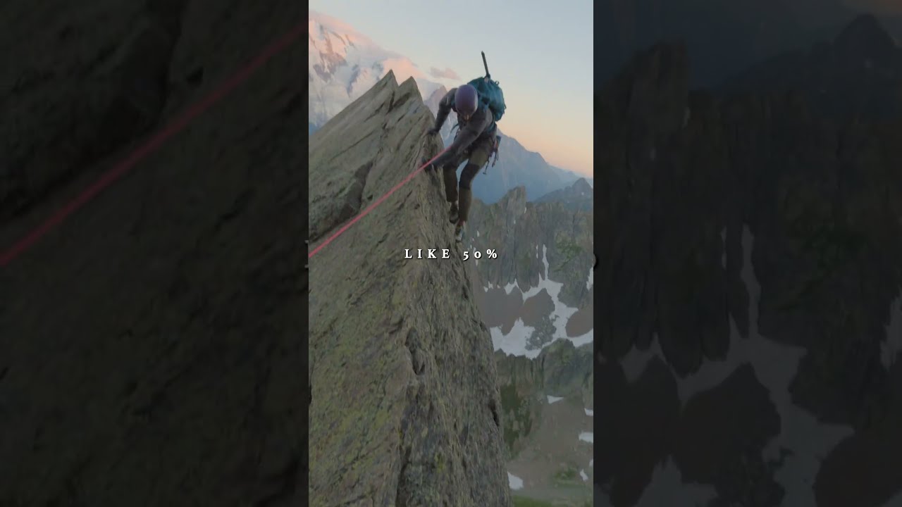 Climbing The Razors Edge In Chamonix Would You Alpineclimbing Multipitch Tradclimbing Explore