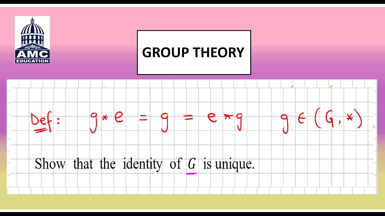 Identity element of a group is unique [PROOF]
