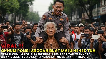 VIRAL‼️OKNUM POLISI AROGAN BUAT MALU NENEK TUA TERNYATA ANAK NENEK  ADALAH ANGGOTA TNI‼️