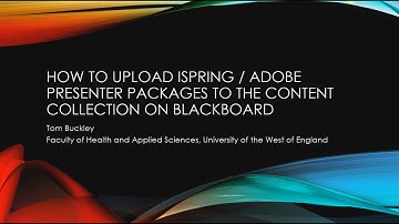 How to upload packages to Blackboard