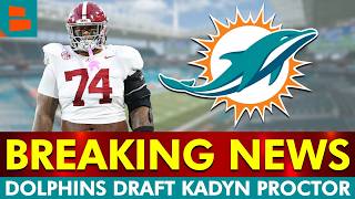 🚨JUST IN: Dolphins Select Kadyn Proctor With 12th Pick In 2026 NFL Draft | Instant Reaction