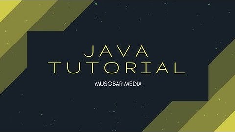 Tutorial Java #1 Sintak Dasar