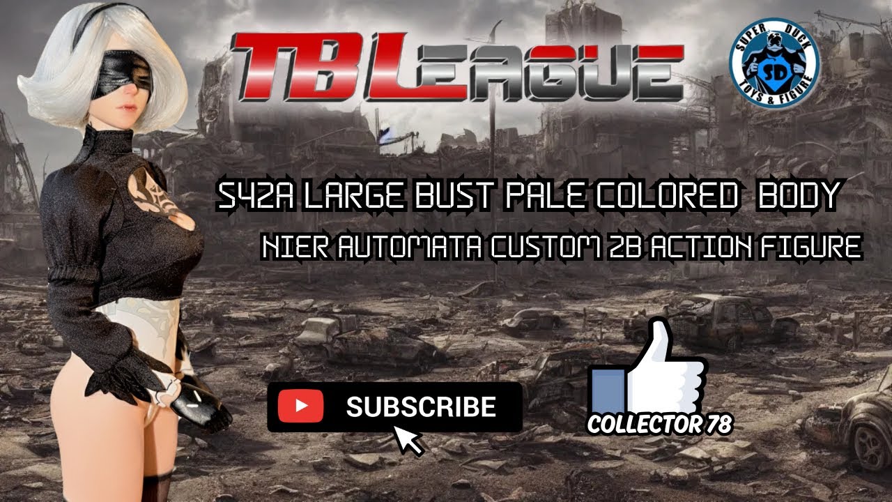 TBLeague Super Duck NieR: Automata S42A Большая фигурка 2B с бюстом, бледным телом, изготовленная...