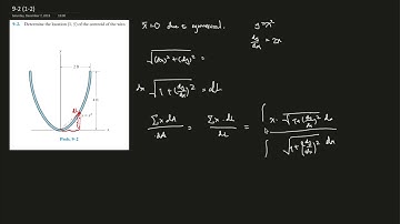 9-2 Determine the location (x, y) of the centroid of the wire.
