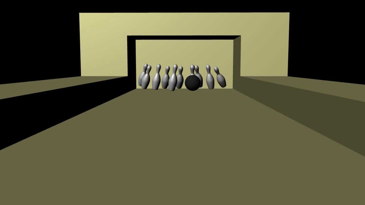 Maya Bowling Rigid Body simulation - YouTube