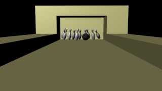Maya Bowling Rigid Body simulation