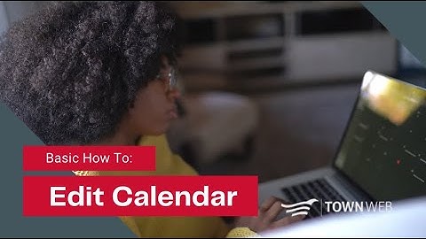 Adding Events to your Calendar | Town Web Dashboard Tutorial