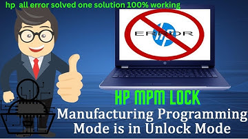 How to HP Manufacturing programming mode (MPM)  unlocked Serial Number Error HP  DMI tool Hindi %