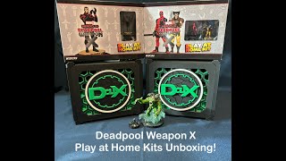 DcX Unboxing Deadpool Weapon X Play at Home Kits