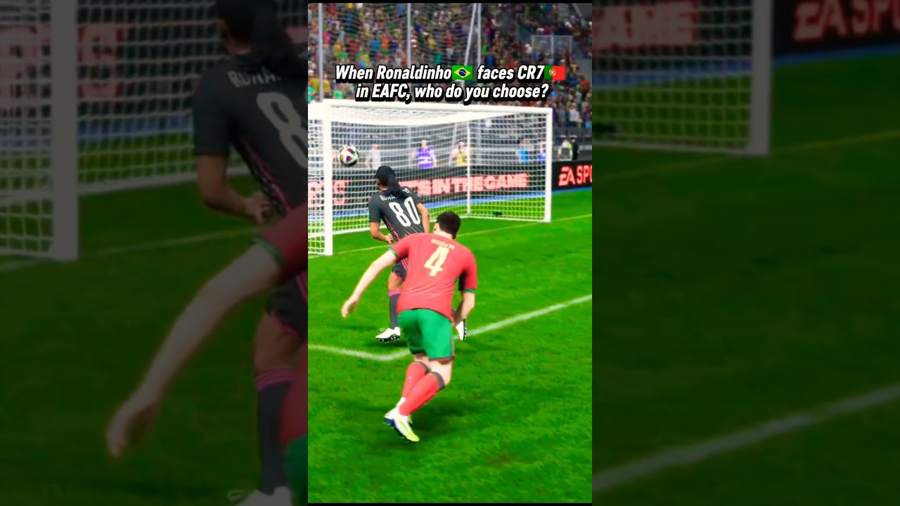 ronaldinho🇧🇷 vs Ronaldo🇵🇹 #shorts #FC24 #football #soccer #gaming #ronaldinho #CristianoRonaldo