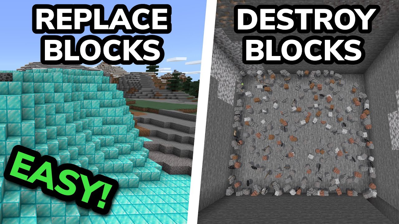 How To Use Commands To Mass Fill/Destroy/Replace Blocks In Minecraft Bedrock (Mcpe/Xbox/Ps4/Pc)