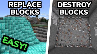 HOW TO USE COMMANDS TO MASS FILL/DESTROY/REPLACE BLOCKS in Minecraft Bedrock (MCPE/Xbox/PS4/PC) screenshot 5